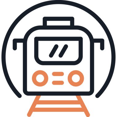 Metro Tren Hattı Simge Ögesi, Basit Tasarımlı Vektör Resimleri