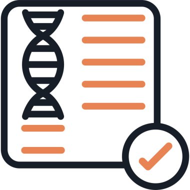 Genetik Delil Çizgisi Simge Ögesi, Basit Tasarımlı Vektör İllüstrasyonu