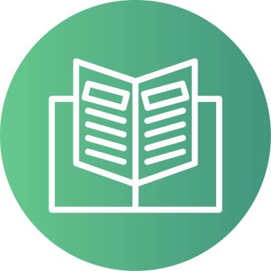 Eğitim Dergisi Çizgisi Gradyan Çemberi Simgesi, Basit Tasarımlı Vektör Resimleri
