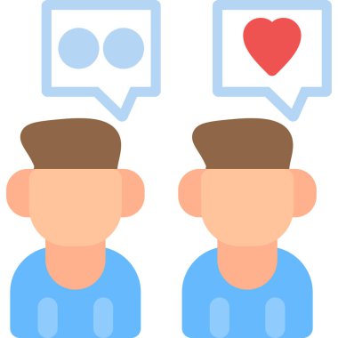 Sosyal Medya İzleyicisi Düz Simge, Basit Tasarımlı Vektör İllüstrasyonu