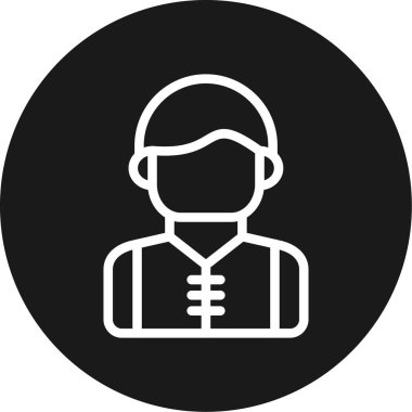 İşçi Hattı Çemberi BG Simgesi, Basit Tasarımlı Vektör Resimleri