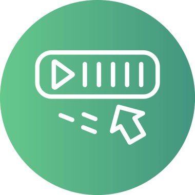 Eylem Satırı Gradyan Çemberi Simgesi, Basit Tasarımlı Vektör Resimlerine Çağrı