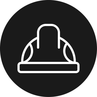 Güvenlik Başlığı Çizgisi Çemberi BG Simgesi, Basit Tasarımlı Vektör Resimleri