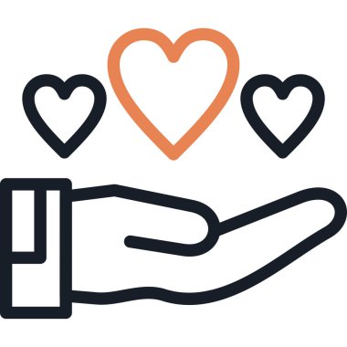 Merhamet Satırı Simgesi, Basit Tasarımlı Vektör Resimleri