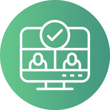 Sanal Takım Çizgisi Gradyan Çemberi Simgesi, Basit Tasarımlı Vektör Resimleri