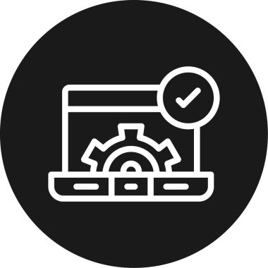 Kullanıcı Ayarları Satır Çemberi BG Simgesi, Basit Tasarımlı Vektör Resimleri