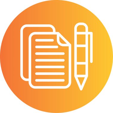 Atölye Satırı Gradyan Çemberi Simgesi, Basit Tasarımlı Vektör Resimleri Öğreniliyor