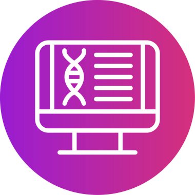 Bilim Kanalı Çizgisi Gradyan Çemberi Simgesi, Basit Tasarımlı Vektör Resimleri