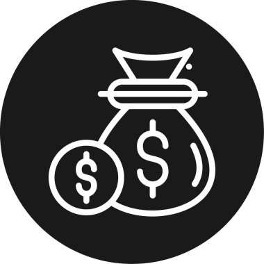 Varlık Çizgisi Çemberi BG Simgesi, Basit Tasarımlı Vektör Resimleri