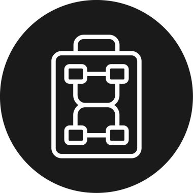 Organizasyonel Tasarım Çizgisi Çemberi BG Simgesi, Basit Tasarımlı Vektör Resimleri