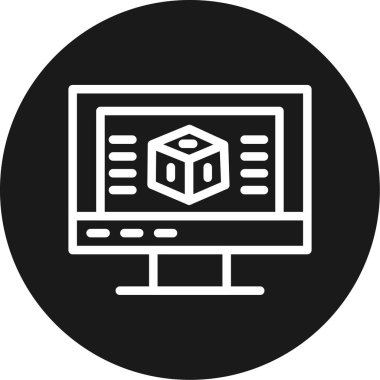 Ürün Tasarım Çizgisi Çemberi BG Simgesi, Basit Tasarımlı Vektör Resimleri