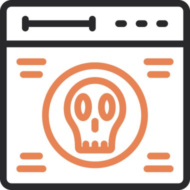 Web Tehlike Çizgisi Simgesi, Basit Tasarımlı Vektör Resimleri