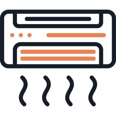 Klima Çizgisi Simge Ögesi, Basit Tasarımlı Vektör İllüzyonu