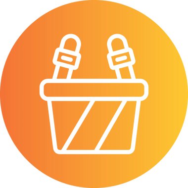 Basın Konferansı Satırı Gradyan Çemberi Simgesi, Basit Tasarımlı Vektör Resimleri