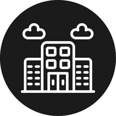 Office Line Circle BG Simgesi, Basit Tasarımlı Vektör Resimleri