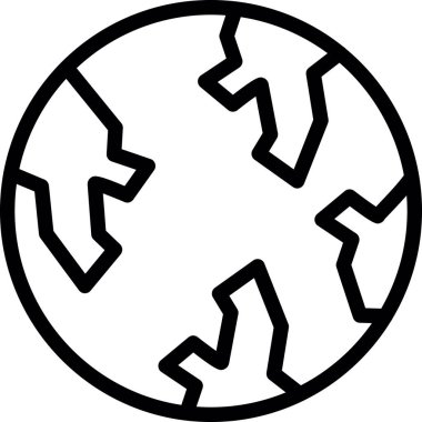 Satır Simgesi Olan Dünya, Basit Tasarımlı Vektör Resimleri