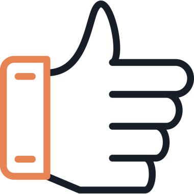 Tamam El Satırı Simgesi, Basit Tasarımlı Vektör Resimleri