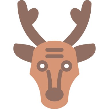 Geyik Düz Simgesi, Basit Tasarımlı Vektör Resimleri