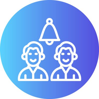 Dostluk Ezberleme Çizgisi Gradyan Çemberi Simgesi, Basit Tasarımlı Vektör Resimleri