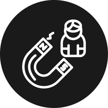 Müşteri Tutma Çizgisi Çemberi BG Simgesi, Basit Tasarımlı Vektör Resimleri