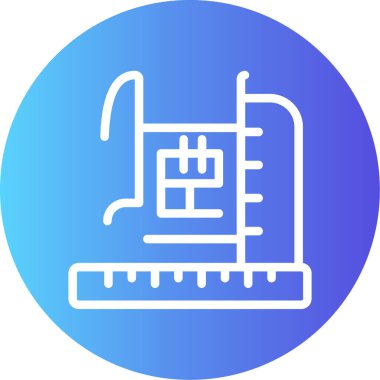 Ev Planı Çizgisi Gradyan Çemberi Simgesi, Basit Tasarımlı Vektör Resimleri