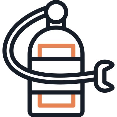 Solunum Aygıtı Çizgisi Simge Ögesi, Basit Tasarımlı Vektör Resimleri