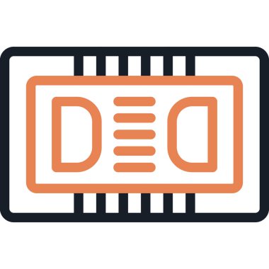 Dolby Ses Çizgisi Simgesi, Basit Tasarımlı Vektör Resimleri