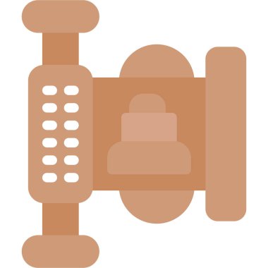 Tarih Öncesi Sembol Düz Simge Simgesi, Basit Tasarımlı Vektör İllüstrasyonu