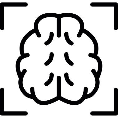 Basit Tasarımlı Beyin Taraması, Vektör Resimleri