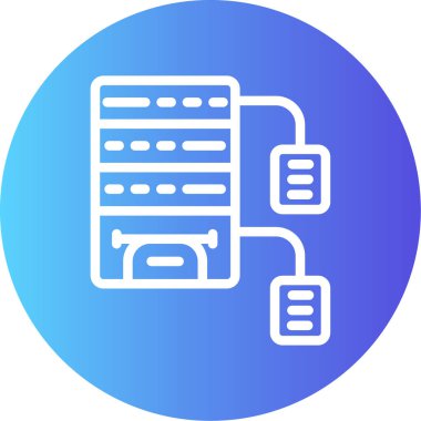 Veri Yedekleme Satırı Gradyan Çemberi Simgesi, Basit Tasarımlı Vektör Resimleri