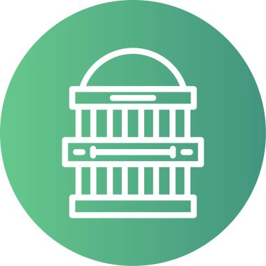 Kubbe Yapısı Çizgisi Gradyan Çemberi Simgesi, Basit Tasarımlı Vektör Resimleri