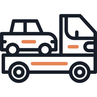 Çekici Hattı Simgesi, Basit Tasarımlı Vektör Resimleri