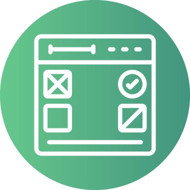 UX Kablo Çerçeve Çizgisi Gradyan Çemberi Simgesi, Basit Tasarımlı Vektör Resimleri