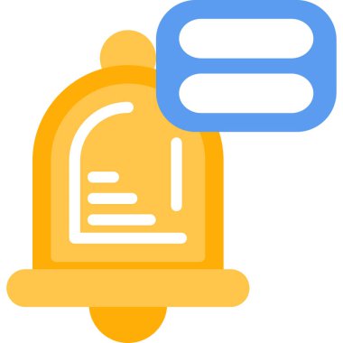 Bildirim Çubuğu Düz Simgesi, Basit Tasarımlı Vektör İllüstrasyonu