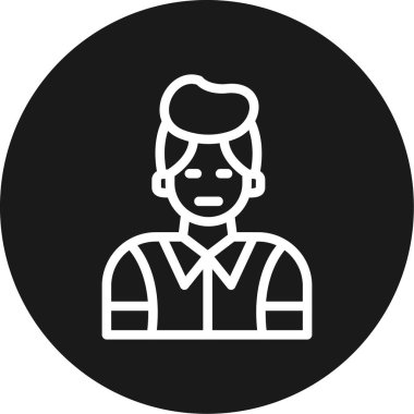 Sanatçı Çizgisi Çemberi BG Simgesi, Basit Tasarımlı Vektör Resimleri