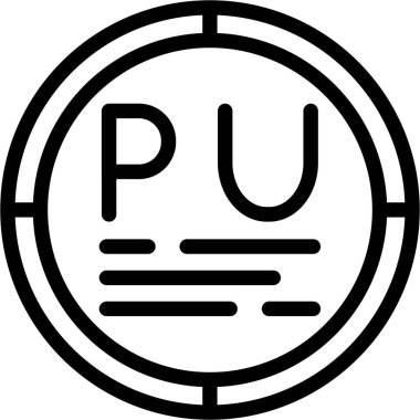 Plütonyum Düz Simge, Basit Tasarımlı Vektör Resimleri