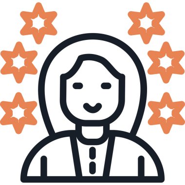 Öğretmenin Rol Satırı Simge, Vektör Resimlendirmesi Basit Tasarım