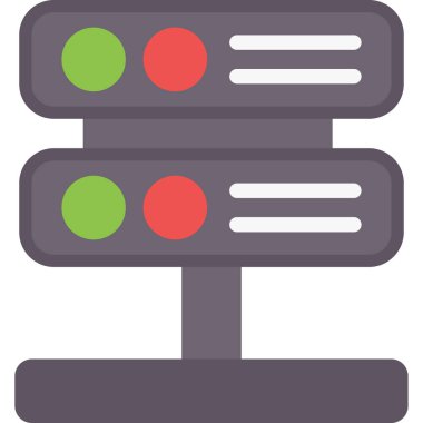 Ofis Ağı Düz Simgesi, Basit Tasarımlı Vektör Resimleri