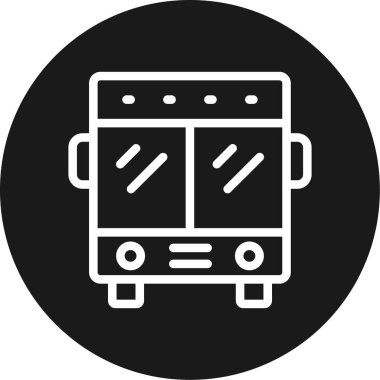 Toplu Taşımacılık Çizgisi Çemberi BG Simgesi, Basit Tasarımlı Vektör Resimleri