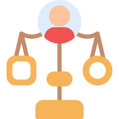 İnsan Hakları Politikası Düz Simgesi, Basit Tasarımlı Vektör İllüzyonu