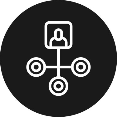 Kullanıcı Akış Çizgisi Çemberi BG Simgesi, Basit Tasarımlı Vektör Resimleri