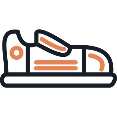 Okul Ayakkabıları Çizgisi Simgesi, Basit Tasarımlı Vektör Resimleri