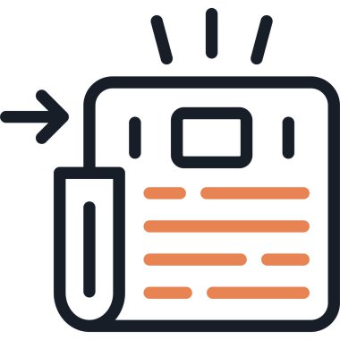 Başlık Satırı Simgesi, Basit Tasarımlı Vektör İllüstrasyonu