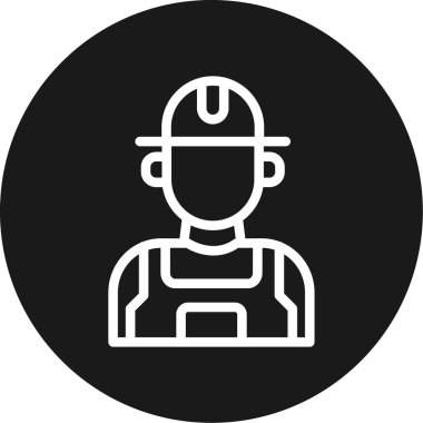 Mekanik Hat Çemberi BG Simgesi, Basit Tasarımlı Vektör Resimleri