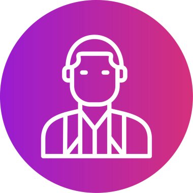 Müşteri Destek Entegrat Çizgisi Gradyan Çemberi Simgesi, Basit Tasarımlı Vektör Resimleri