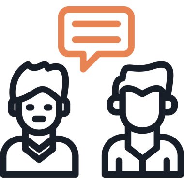 İş İletişim Hattı Simgesi, Basit Tasarımlı Vektör Resimleri