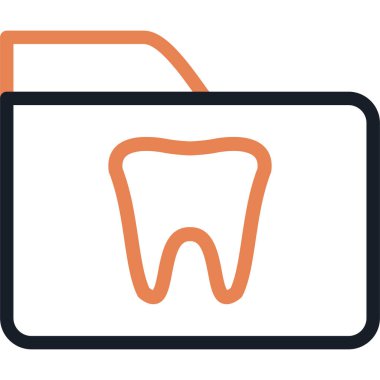 Takma diş Satırı Simgesi, Basit Tasarımlı Vektör Resimleri