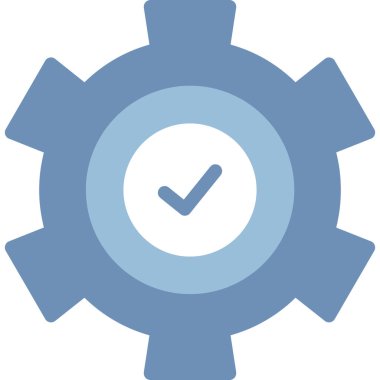 Kurulum Düz Simgesi, Basit Tasarımlı Vektör İllüstrasyonu