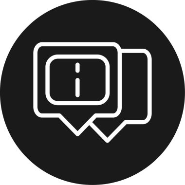 Bilgi Açılır Satır Çemberi BG Simgesi, Basit Tasarımlı Vektör Resimleri