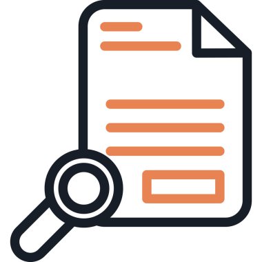 Metin Bul Satır Simgesi, Basit Tasarımlı Vektör İllüstrasyonu